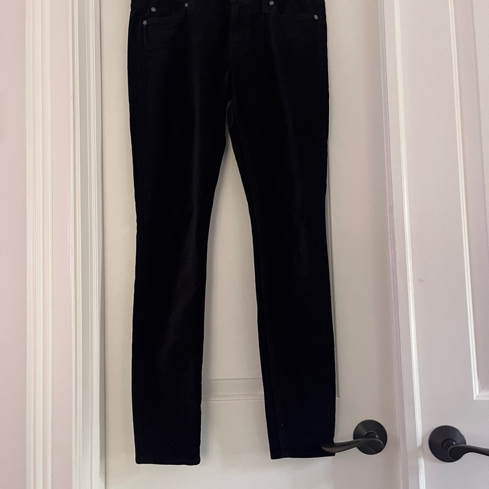 7 For All Mankind Women's Black Velvet Jeans